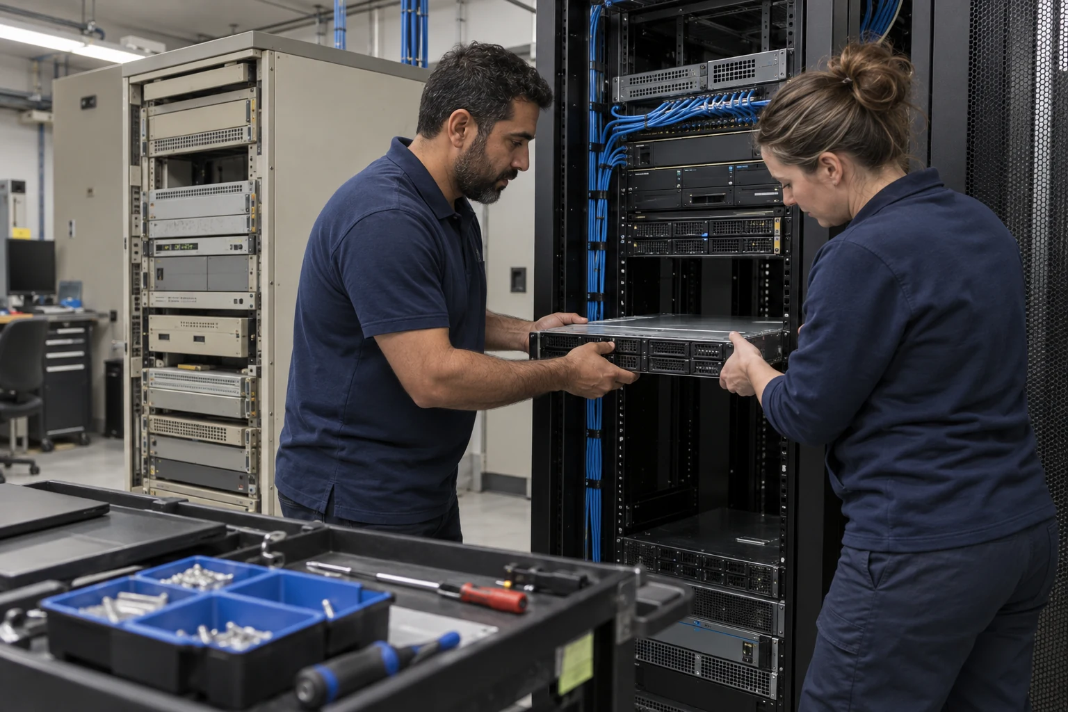 Technical team working on it modernization